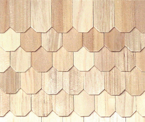 Dollhouse Miniature Octagon Butt Shingles, 100 Pc./Bag